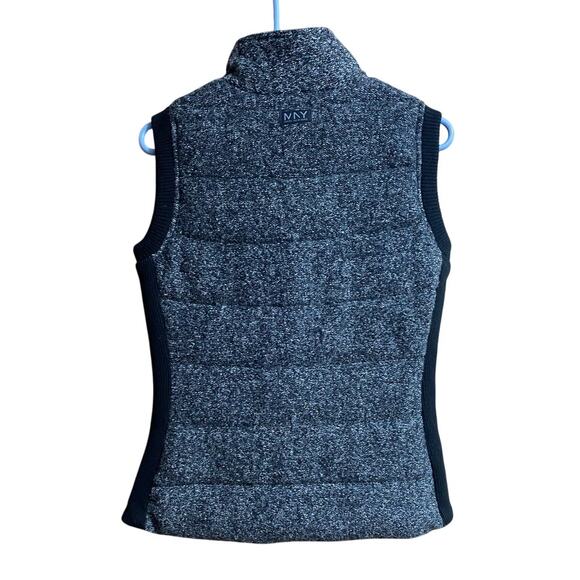 Marc New York Women’s Vest Small Black Gray Knit Stretch Hi Neck Zip Up Pockets - Picture 7 of 8